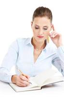 Businesswoman with documents photo