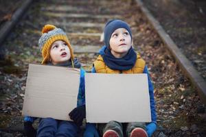 Picture of a child with a lot of love and peaceful message photo