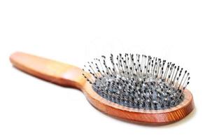 Hairbrush over white photo