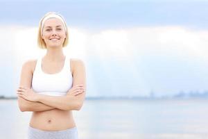 Young woman on the beach photo