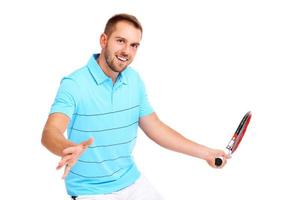 Handsome tennis player photo