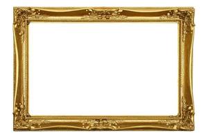 gold frame on white background photo