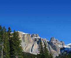 Snowy mountains landscape photo