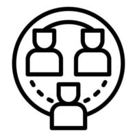 Blockchain business icon, outline style vector