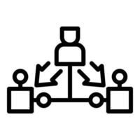 Blockchain infrastructure icon, outline style vector