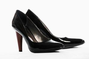 Black heels close-up photo