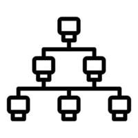 Big data structure icon, outline style vector