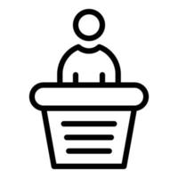 Education speaker icon, outline style vector