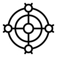 Big data management icon, outline style vector