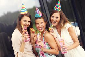 Group of friends celebrating birthday photo