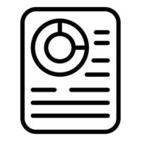 Education report icon, outline style vector