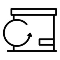 Return product icon, outline style vector