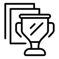 School award icon, outline style vector