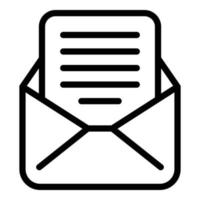 School envelope icon, outline style vector