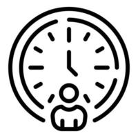 Student time icon, outline style vector