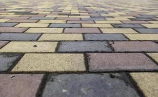 Colored cobblestone floor photo