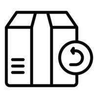 Return cargo box icon, outline style vector