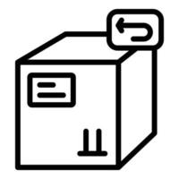 Return policy icon, outline style vector