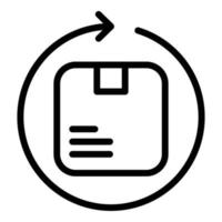 Return process icon, outline style vector