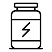 Protein power icon, outline style vector