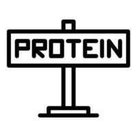 icono de proteína saludable, estilo de esquema vector