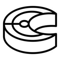 Salmon protein icon, outline style vector