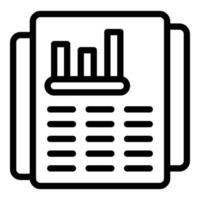 Papers market studies icon, outline style vector