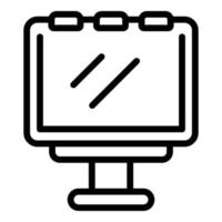 Billboard market studies icon, outline style vector