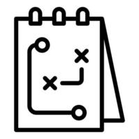 Tactical note market studies icon, outline style vector