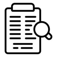 Clipboard market studies icon, outline style vector