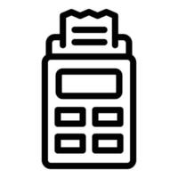 Payment terminal rejected icon, outline style vector