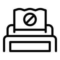 Machine payment cancellation icon, outline style vector