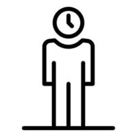 Rush job time icon, outline style vector