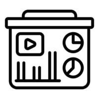 Market studies icon, outline style vector