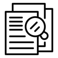 Documents market studies icon, outline style vector