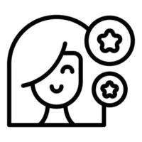 Customer review icon, outline style vector