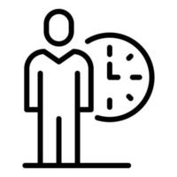 Rush job day time icon, outline style vector