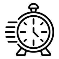 Rush job alarm clock icon, outline style vector