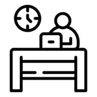 Rush job workplace icon, outline style vector