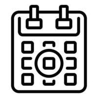 Rush job calendar day icon, outline style vector