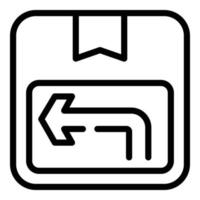 Return option icon, outline style vector