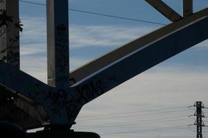 Modern bridge spanning a river, an engineering feat photo