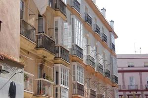 Narrow streets of the old town of Cadiz, southern Spain photo