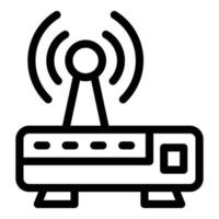 Internet router icon, outline style vector