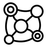 Internet network icon, outline style vector