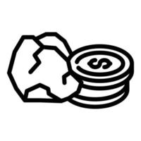 New compensation icon, outline style vector