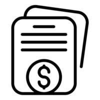 Compensation icon, outline style vector