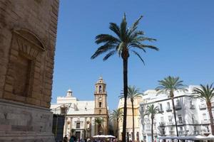 Narrow streets of the old town of Cadiz, southern Spain photo