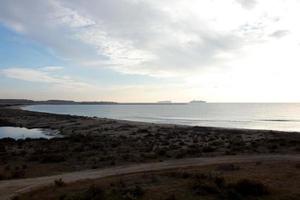 Cargo ships entering or leaving the port photo