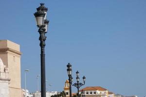 Narrow streets of the old town of Cadiz, southern Spain photo